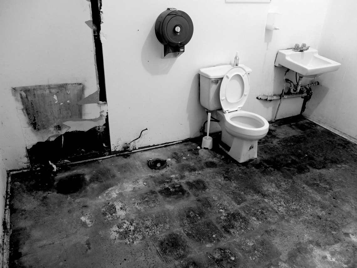 Pre-renovation bathroom