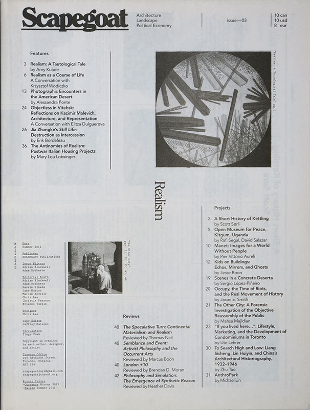 Scapegoat Issue 03
Realism