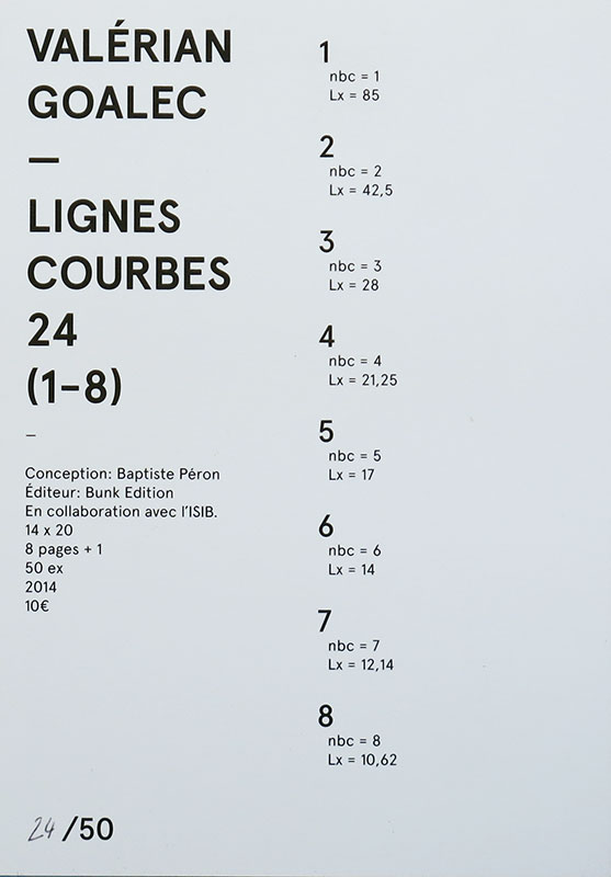 Lignes Courbes 24 (1-8)