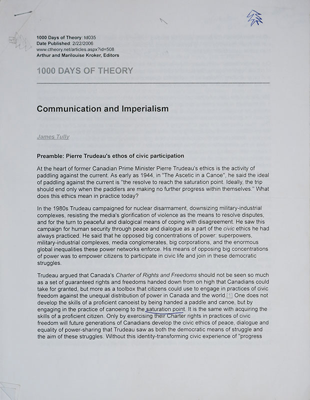 Communication and Imperialism