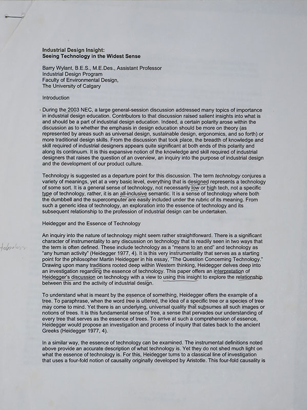 Industrial Design Insight: Seeing Technology in the Widest Sense