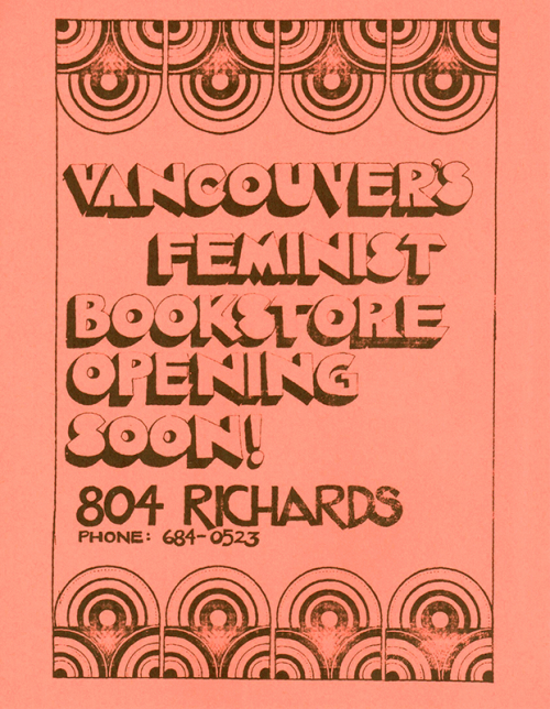 Vancouver's Feminist Bookstore Opening Soon!