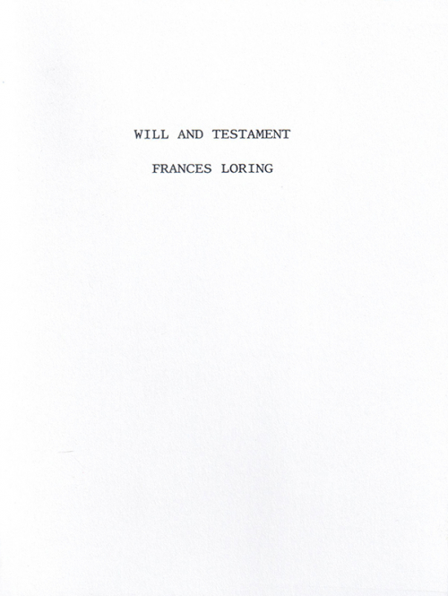 Will and Testament
