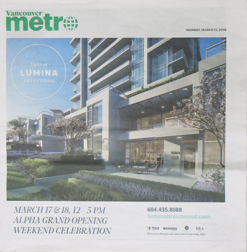 Vancouver Metro: Monday, March 12, 2018